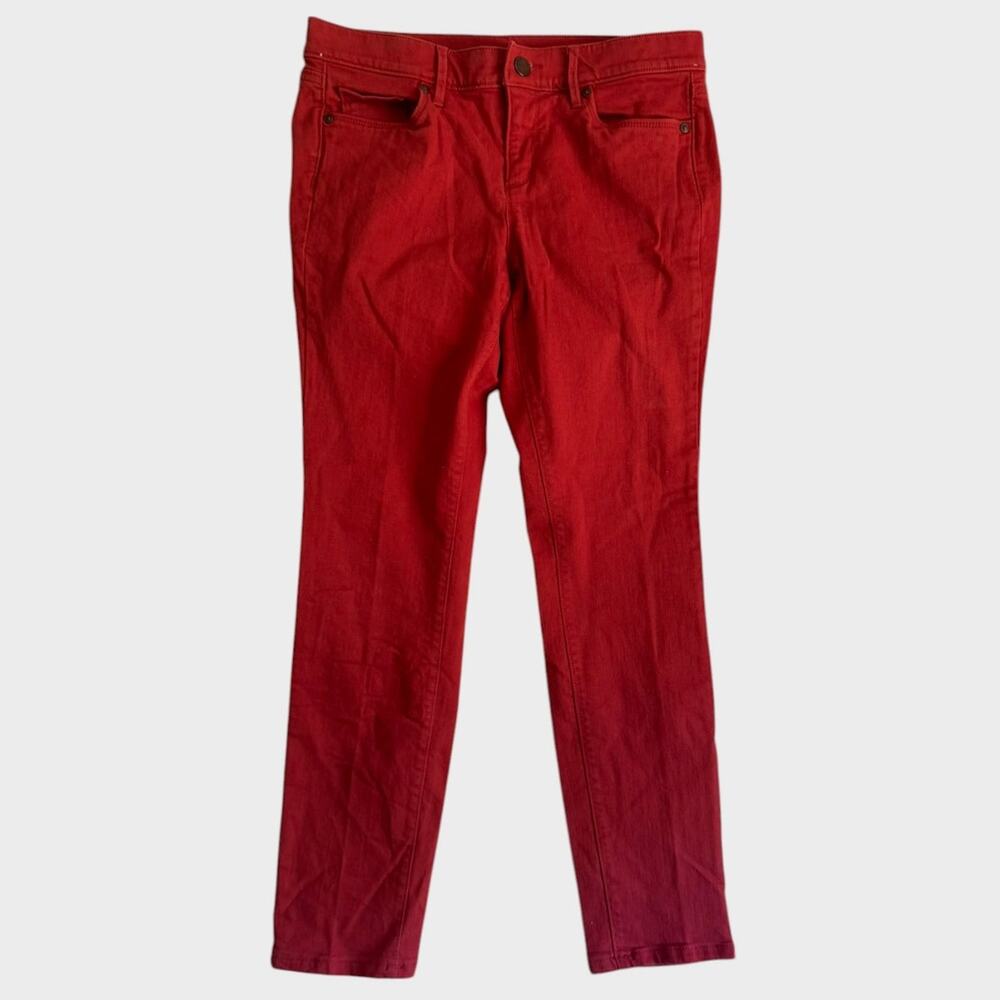 LOFT Women's Red Skinny Jeans